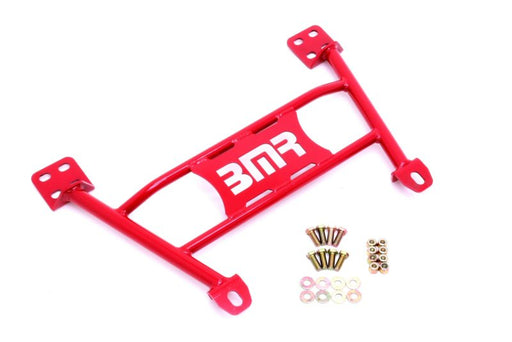 BMR 05-14 S197 Mustang Radiator Support Chassis Brace - Red BMR Suspension Radiator Stays