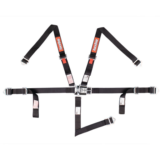 RaceQuip Black JR. L & L 5pt Harness Racequip Seat Belts & Harnesses