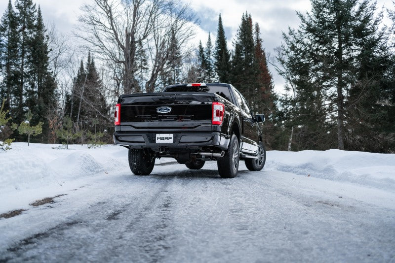 MBRP 2021+ Ford F-150 2.7L/ 3.5L Ecoboost 5.0L Single Side 3in Aluminized Steel Catback Exhaust MBRP Catback