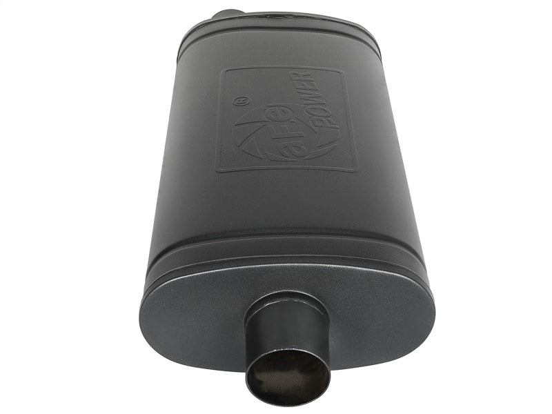 aFe MACH Force-Xp 409 SS Muffler w/ Black Finish 3in Center/Offset 22in L x 11in x 5in - Oval Body aFe Muffler