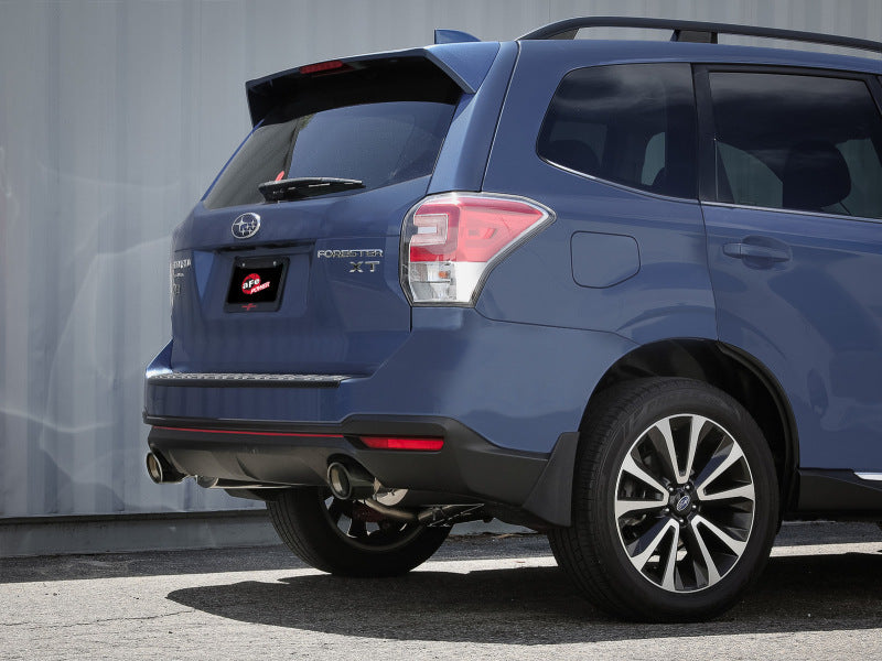 aFe Subaru Forester XT 14-18 H4-2.5L (t) Takeda 2-1/2in to 2-1/4in 304 SS Cat-Back- Black Tip aFe Catback