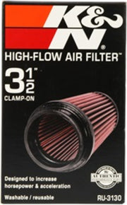 K&N Filter Universal Rubber Filter 3 1/2 inch Flange 4 5/8 inch Base 3 1/2 inch Top 7 inch Height K&N Engineering Air Filters - Universal Fit