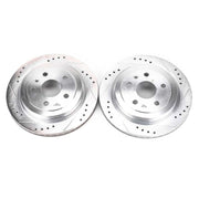 Power Stop 08-18 Cadillac CTS Rear Evolution Drilled & Slotted Rotors - Pair PowerStop Brake Rotors - Slot & Drilled