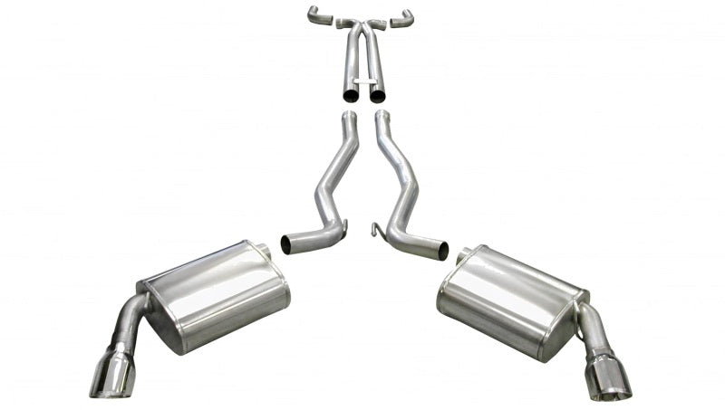 Corsa 2011-2015 Chevrolet Camaro Convertible SS 6.2L V8 Manual Polished Sport Cat-Back + XO Exhaust CORSA Performance Catback
