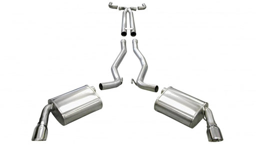 Corsa 2011-2015 Chevrolet Camaro Convertible SS 6.2L V8 Manual Polished Sport Cat-Back + XO Exhaust CORSA Performance Catback