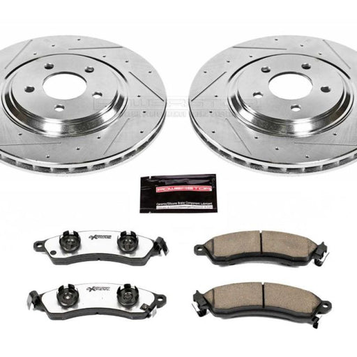 Power Stop 94-99 Ford Mustang Front Z26 Street Warrior Brake Kit PowerStop Brake Kits - Performance D&S