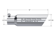 MBRP Universal Tip 3in O.D. Dual Wall Angled 2 inlet 12 length MBRP Steel Tubing