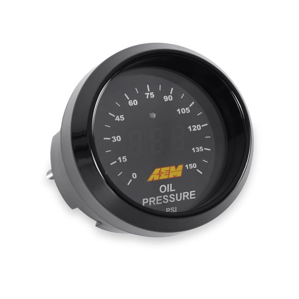AEM Classic Digital 150 PSI OIL Pressure Gauge Kit 30-4407 AEM Autoparts