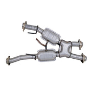BBK 79-93 Mustang 5.0 Short Mid X Pipe w Catalytic Converters 2-1/2 For Automatic Long Tube Headers BBK X Pipes