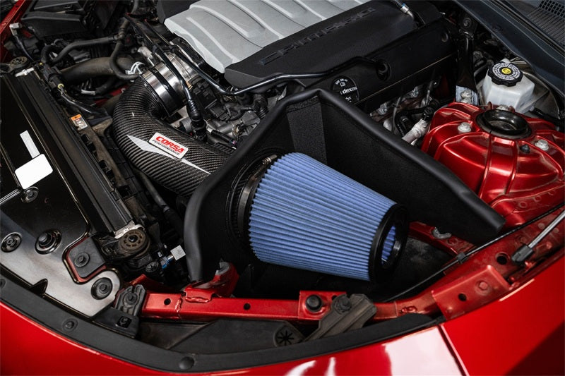 Corsa 16-24 Chevrolet Camaro SS 6.2L V8 Carbon Fiber Open Element Air Intake - Oiled CORSA Performance Cold Air Intakes