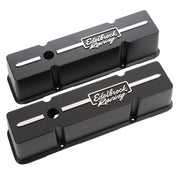 Edelbrock Valve Cover Racing Series Chevrolet 1959-1986 262-400 CI V8 Tall Black Edelbrock Valve Covers
