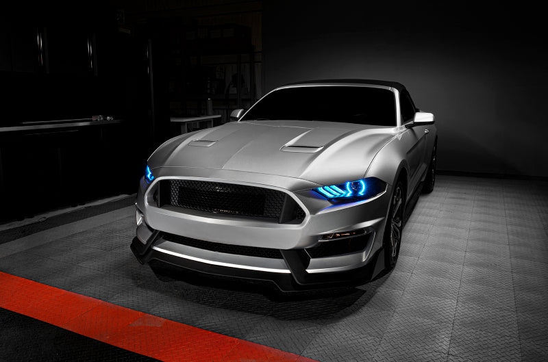 Oracle Lighting 18-23 Ford Mustang Dynamic ColorSHIFT LED Headlights - Black Series ORACLE Lighting Headlights