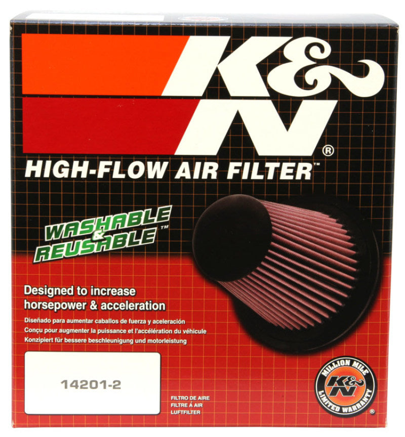 K&N Filter Universal Air Filter Carbon Fiber Top With 6in Flange x 7.5in Base x 6in H K&N Engineering Air Filters - Universal Fit