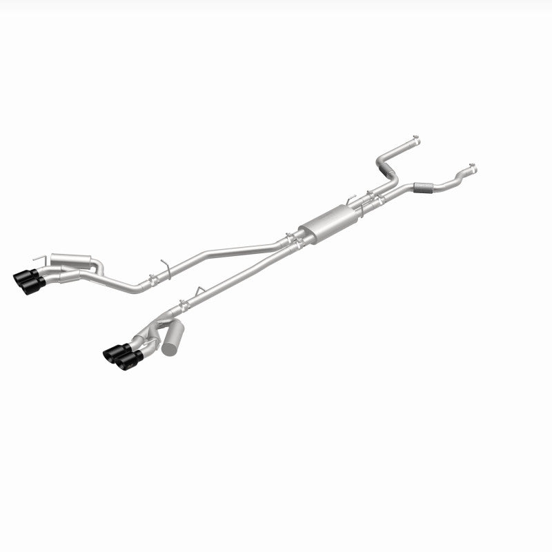 MagnaFlow 20-21 Ford Explorer 3.0L V6 Dual Exit Quad Black Chrome Tip Street Series Cat-Back Exhaust