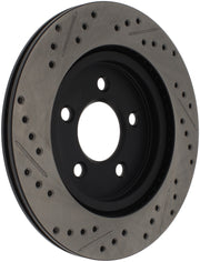 StopTech 05-10 Ford Mustang Slotted & Drilled Left Rear Rotor Stoptech Brake Rotors - Slot & Drilled