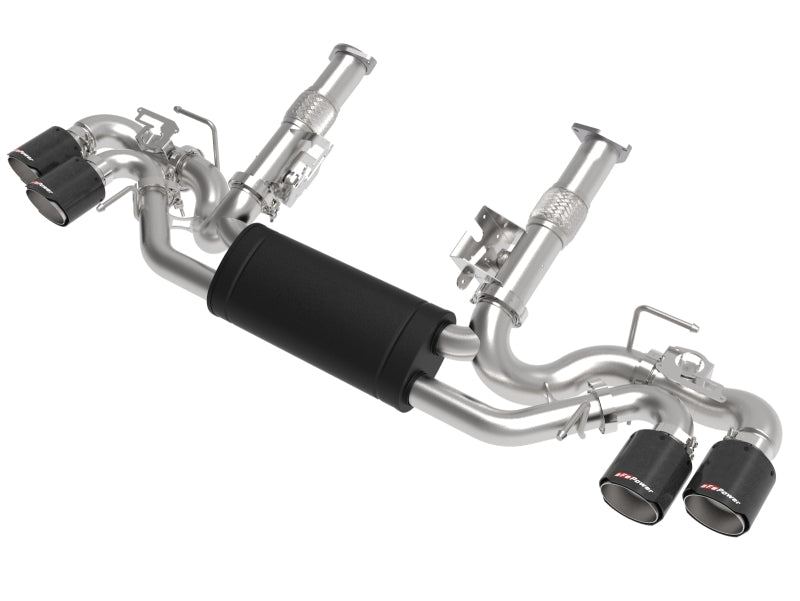 aFe MACH Force-Xp 3in to 2-1/2in 304SS Cat-Back 2020 Chevy Corvette (C8) 6.2L - Carbon Fiber Tip aFe Catback