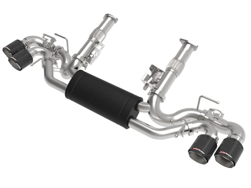 aFe MACH Force-Xp 3in to 2-1/2in 304SS Cat-Back 2020 Chevy Corvette (C8) 6.2L - Carbon Fiber Tip aFe Catback