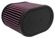 K&N Universal Oval Clamp-On Air Filter 2-3/4in Flange 6-1/4in Length 4in Width 5in Height K&N Engineering Air Filters - Universal Fit