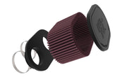 K&N 2-1/8in DUAL FLG 6-1/4 X 4inOD 3inH Universal Clamp-On Air Filter K&N Engineering Air Filters - Universal Fit