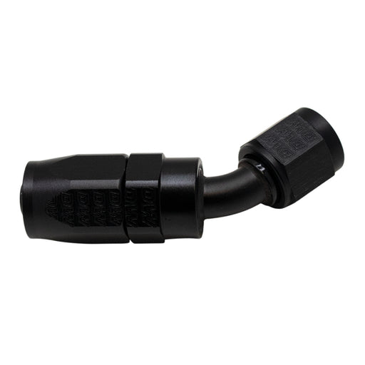 DeatschWerks 6AN Female Swivel 45-Degree Hose End CPE - Anodized Matte Black DeatschWerks Fittings