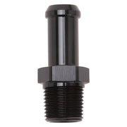 Edelbrock Hose End Straight 3/8In NPT to 1/2In Barb Black Anodize Edelbrock Fittings