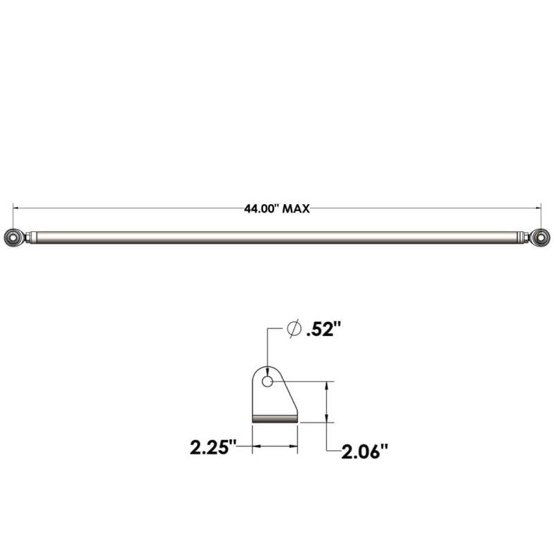 QA1 40in Diagonal Link Kit w/ Mounting Brackets & Tube Adapters QA1 Hardware - Singles