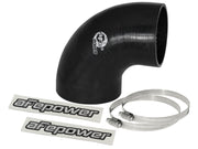 aFe Magnum FORCE CAI Univ. Silicone Reducing Coupler (4in. to 3.5in. ID) 90Deg. Elbow - Black aFe Air Intake Components