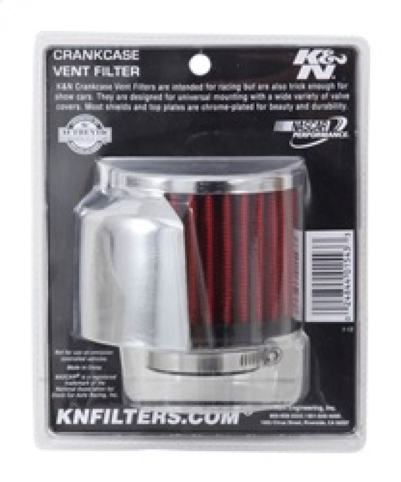 K&N 1.375in Flange ID x 3in OD x 2.5in Height Clamp On Crankcase Vent Filter K&N Engineering Air Filters - Universal Fit