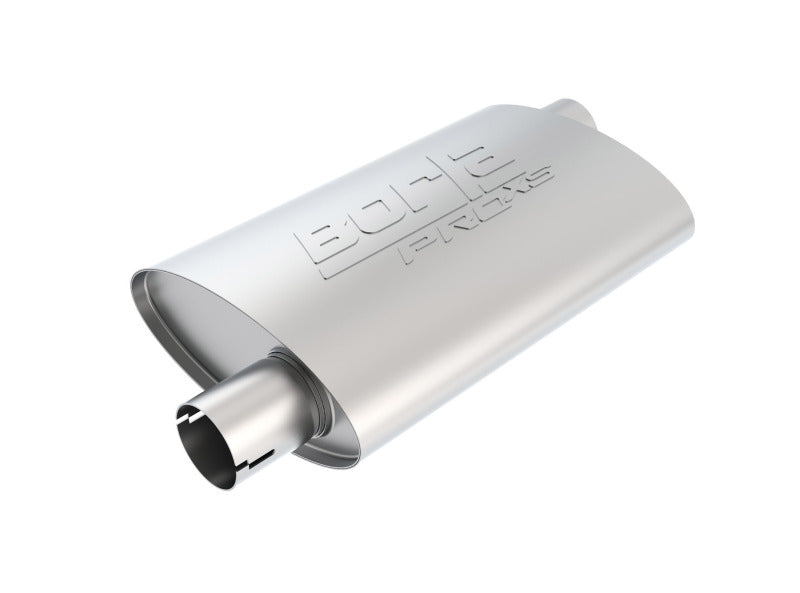 Borla Universal Pro-XS Oval 2.25in Inlet / Outlet Offset Notched Muffler Borla Muffler