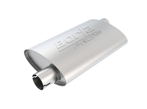 Borla Universal Pro-XS Oval 2.25in Inlet / Outlet Offset Notched Muffler Borla Muffler