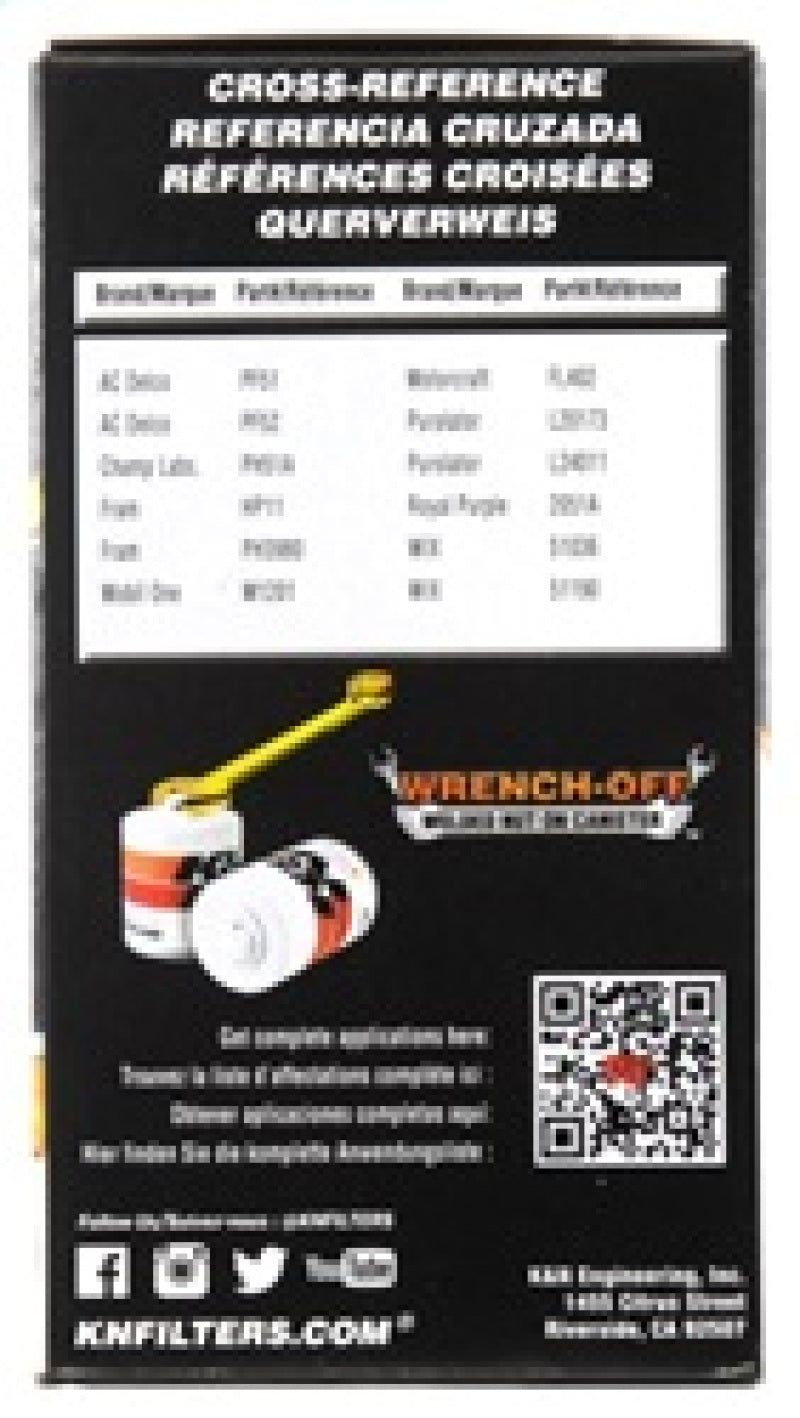 K&N Oil Filter OIL FILTER; AUTOMOTIVE K&N Engineering Oil Filters