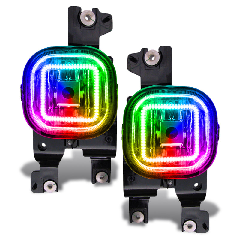 Oracle Ford Superduty 08-10 LED Fog Light Halo Kit - ColorSHIFT w/o Controller ORACLE Lighting Fog Lights