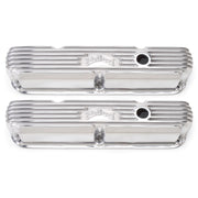 Edelbrock Valve Cover Classic Series Chrysler La 318-340-360 CI V8 Polshed Edelbrock Valve Covers