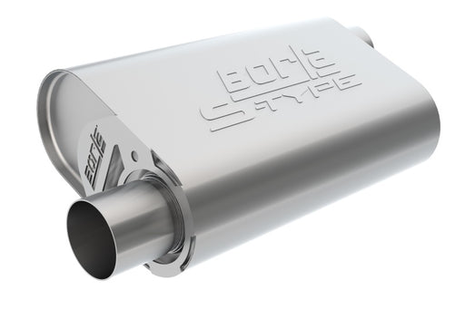 Borla CrateMuffler SBC Hot 350/383 3 inch Offset/Center 14in x 4.35in x 9in Oval Muffler Borla Muffler