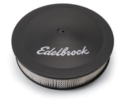 Edelbrock Air Cleaner Pro-Flo Series Round Steel Top Paper Element 14In Dia X 3 75In Dropped Base Edelbrock Air Filters - Universal Fit