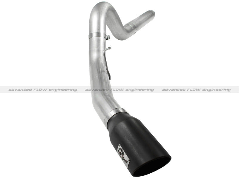 aFe Atlas 5in DPF-Back Aluminized Steel Exh Sys, Ford Diesel Trucks 08-10 V8-6.4L (td) Black tip aFe DPF Back