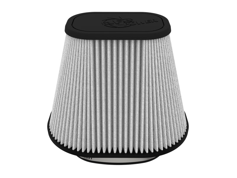 aFe Track Series Intake Pro DRY S Air Filter (6-1/8x4-1/8)IN F x(9-1/4x7-1/4)IN B x(6x4)IN Tx7-1/8IN