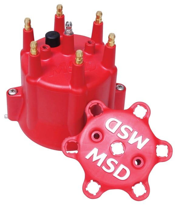 Chevy MSD 6 Cylinder HEI Distributor Cap w/Retainer 8014 MSD Autoparts