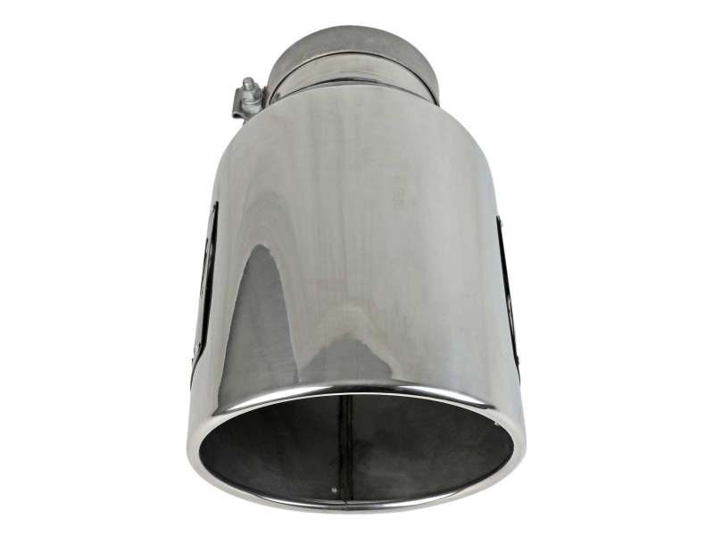 aFe Power Universal 5in Inlet 8in Outlet MACH Force-XP Clamp-On Exhaust Tip - Polished aFe Tips