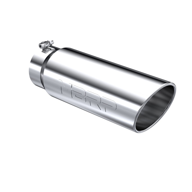MBRP Universal Tip 6in OD Angled Rolled End 5in Inlet 18in Length T304 Exhaust MBRP Steel Tubing