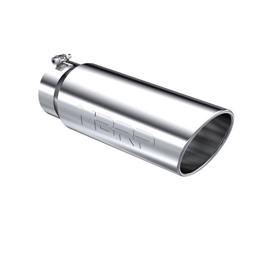 MBRP Universal Tip 6in OD Angled Rolled End 5in Inlet 18in Length T304 Exhaust MBRP Steel Tubing