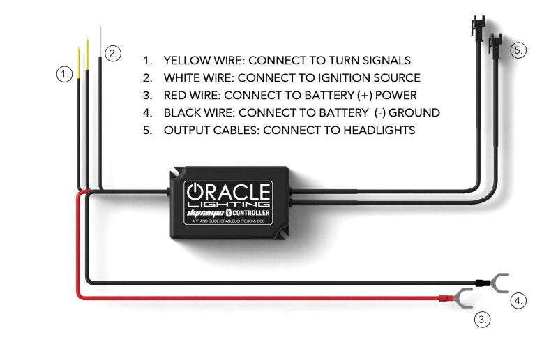 Oracle Lighting 18-23 Ford Mustang Dynamic ColorSHIFT LED Headlights - Black Series ORACLE Lighting Headlights