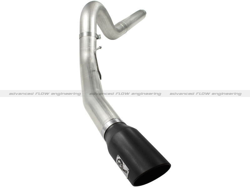 aFe MACHForce XP 5in DPF-Back Stainless Steel Exh Sys, Black tip, Ford Diesel Trucks 08-10 V8-6.4L aFe DPF Back