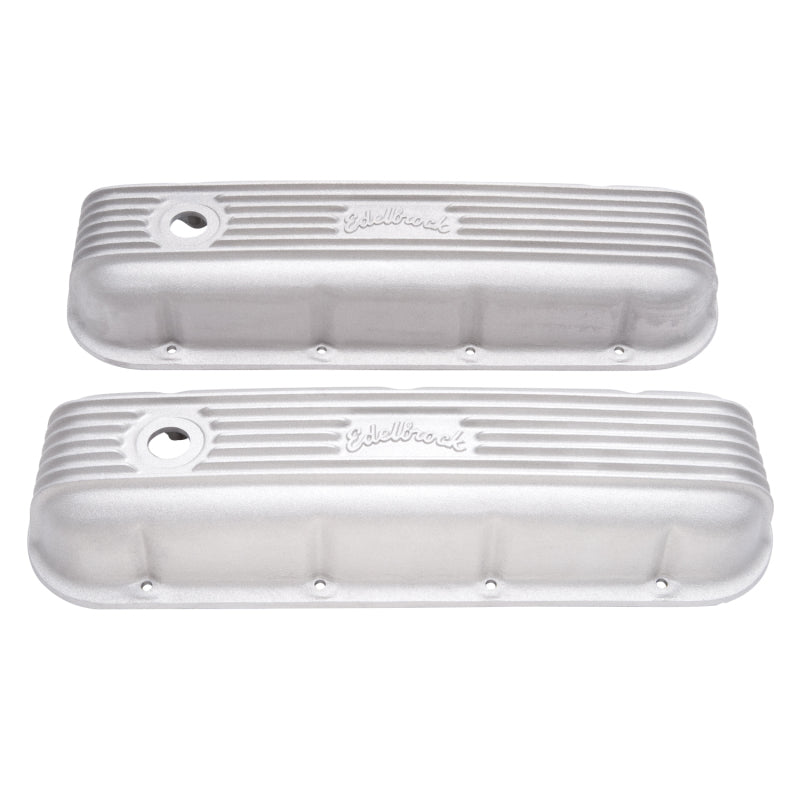 Edelbrock Valve Cover Classic Series Chevrolet 1965 and Later 396-502 V8 Satin Edelbrock Valve Covers