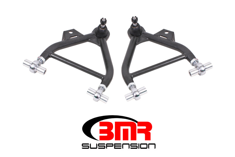 BMR 79-93 Mustang Lower A-Arms (Coilover Only) w/ Adj. Rod End Tall Ball Joint - Black Hammertone BMR Suspension Control Arms