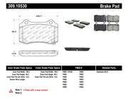 StopTech Performance 10+ Camaro Rear Brake Pads Stoptech Brake Pads - Performance