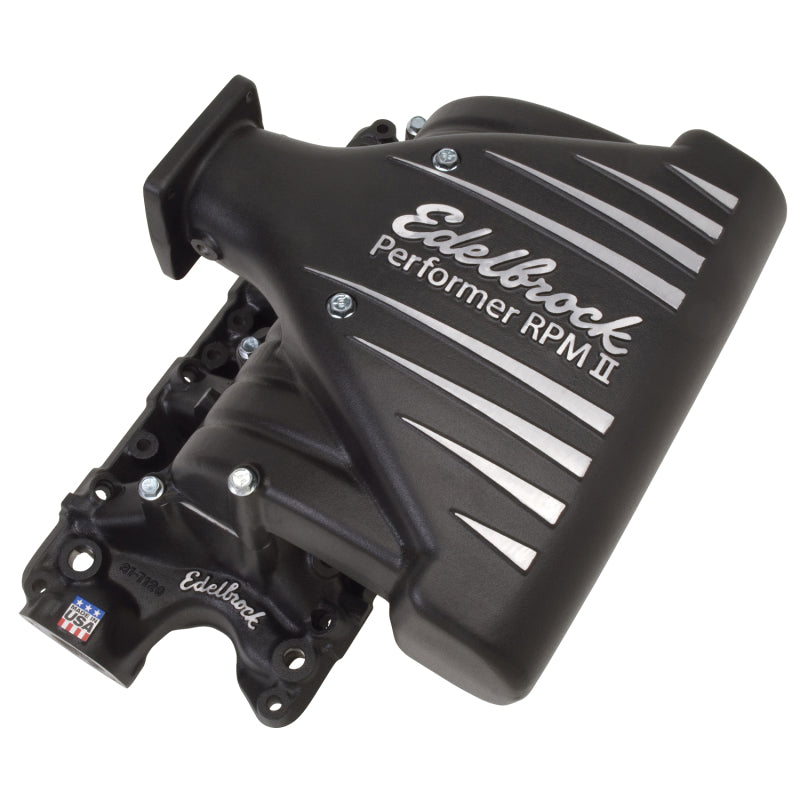 Edelbrock Intake Manifold Ford Mustang 5 0L Performer RPM II Manifold Black Finish Edelbrock Intake Manifolds