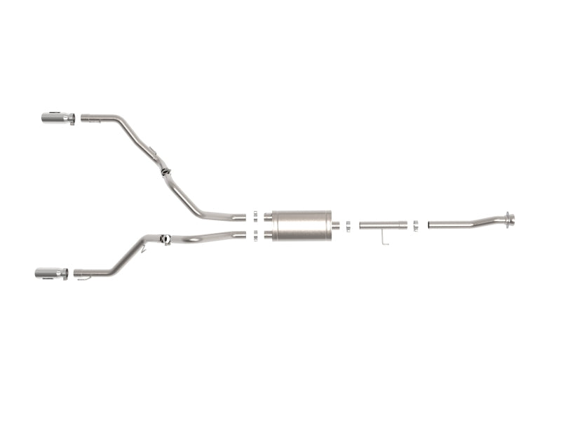 aFe Vulcan 3in 304 SS Cat-Back Exhaust 2021 Ford F-150 V6 2.7L/3.5L (tt)/V8 5.0L w/ Polished Tips aFe Catback