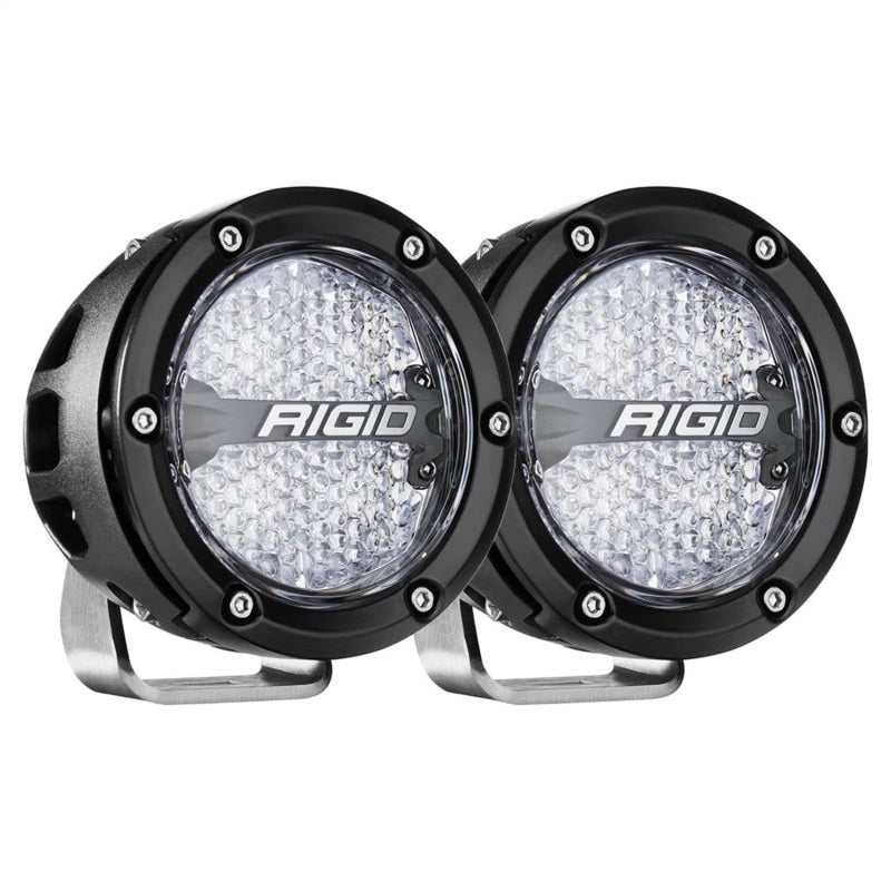 Rigid Industries 360-Series 4in LED Off-Road Diffused Beam - RGBW Backlight (Pair) Rigid Industries Light Bars & Cubes