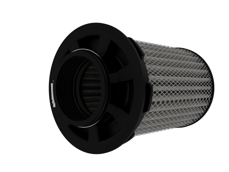 aFe MagnumFLOW Air Filter - Pro DRY S 2.5 Inlet x 4.5in B x 4.5in T x 7in H (Inv) aFe Air Filters - Universal Fit